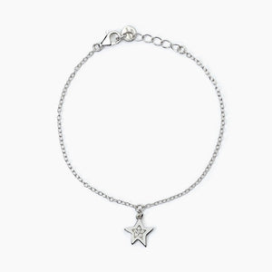 Silver girl bracelet with star and zircons STELLA STELLINA Mabina 533779