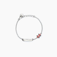 Carica l&#39;immagine nel visualizzatore di Gallery, Bracciale bimba personalizzabile in argento con macchinina RACING Mabina 533792
