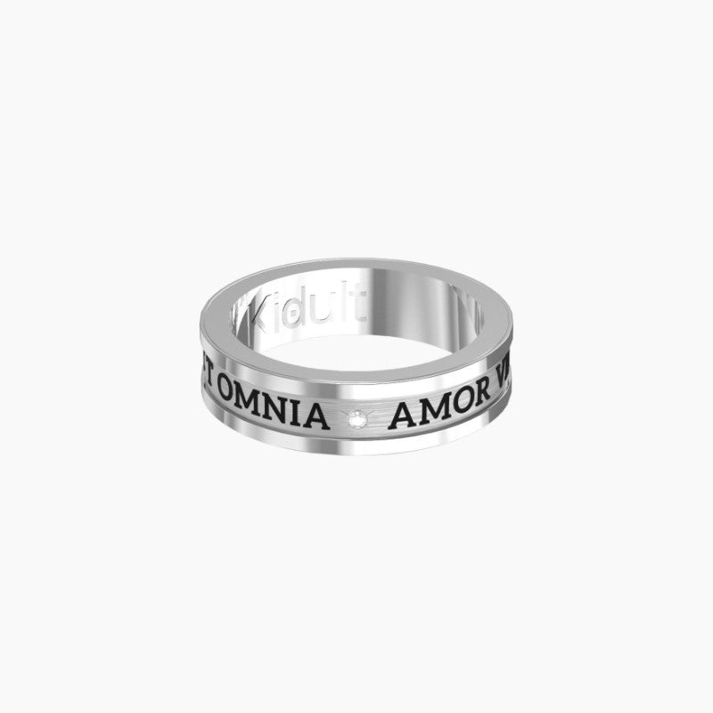 Anello in acciaio Kidult LUI & LEI Amor vincit omnia 721010