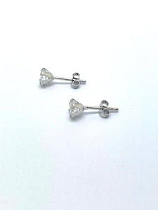 72118 Earrings in 18 kt Stamped White Gold (750m) with zircon
