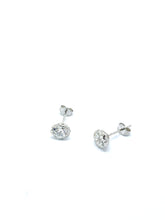 Load image into Gallery viewer, 18kt (750m) white gold earrings with zircons Cod. 72119
