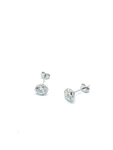 18kt (750m) white gold earrings with zircons Cod. 72119