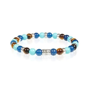 Bracciale da uomo in argento e filo Elastico Gerba GE/725