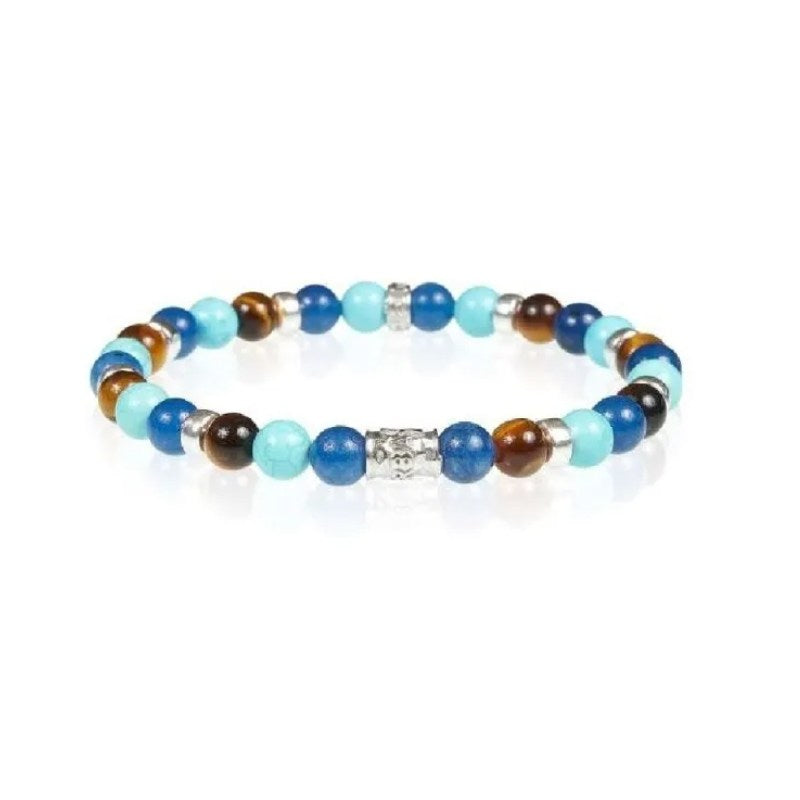 Bracciale da uomo in argento e filo Elastico Gerba GE/725
