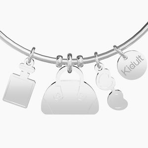 Bracciale da donna in acciaio con ciondoli Shoppin Kidult 731295