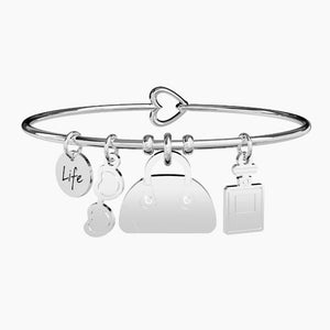 Bracciale da donna in acciaio con ciondoli Shoppin Kidult 731295