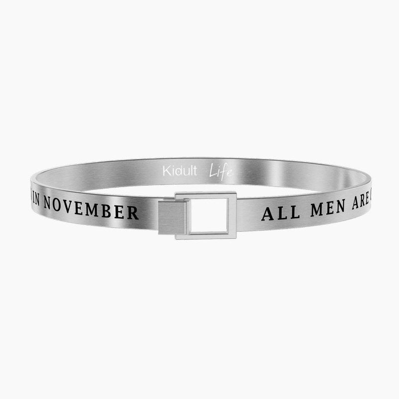Pulsera de acero para hombre Todos los hombres son creados... Kidult 731386
