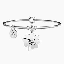 Carica l'immagine nel visualizzatore di Gallery, Bracciale da donna in acciaio ciondolo quadrifoglio Kidult 731750
