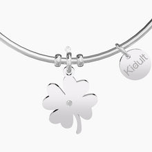 Carica l'immagine nel visualizzatore di Gallery, Bracciale da donna in acciaio ciondolo quadrifoglio Kidult 731750
