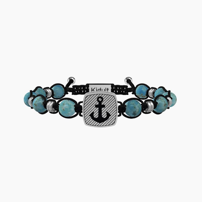 Pulsera de hombre Kidult 731913 con piedras turquesas