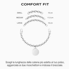 Carica l&#39;immagine nel visualizzatore di Gallery, Bracciale da donna in acciaio con catena rolò &quot;comfort fit&quot; Kidult 731971
