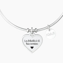 Carica l&#39;immagine nel visualizzatore di Gallery, Bracciale da donna  in acciaio con ciondolo satinato a cuore Kidult 732002
