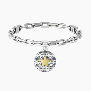 Bracciale da donna in acciaio con catena "comfort fit" Kidult 732013