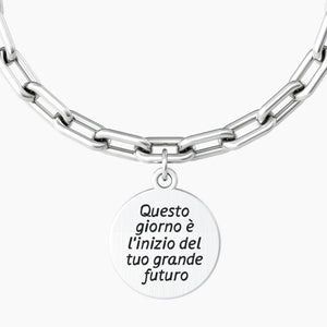 Bracciale da donna in acciaio con catena "comfort fit" Kidult 732013