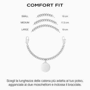 Bracciale da donna in acciaio con catena "comfort fit" Kidult 732013