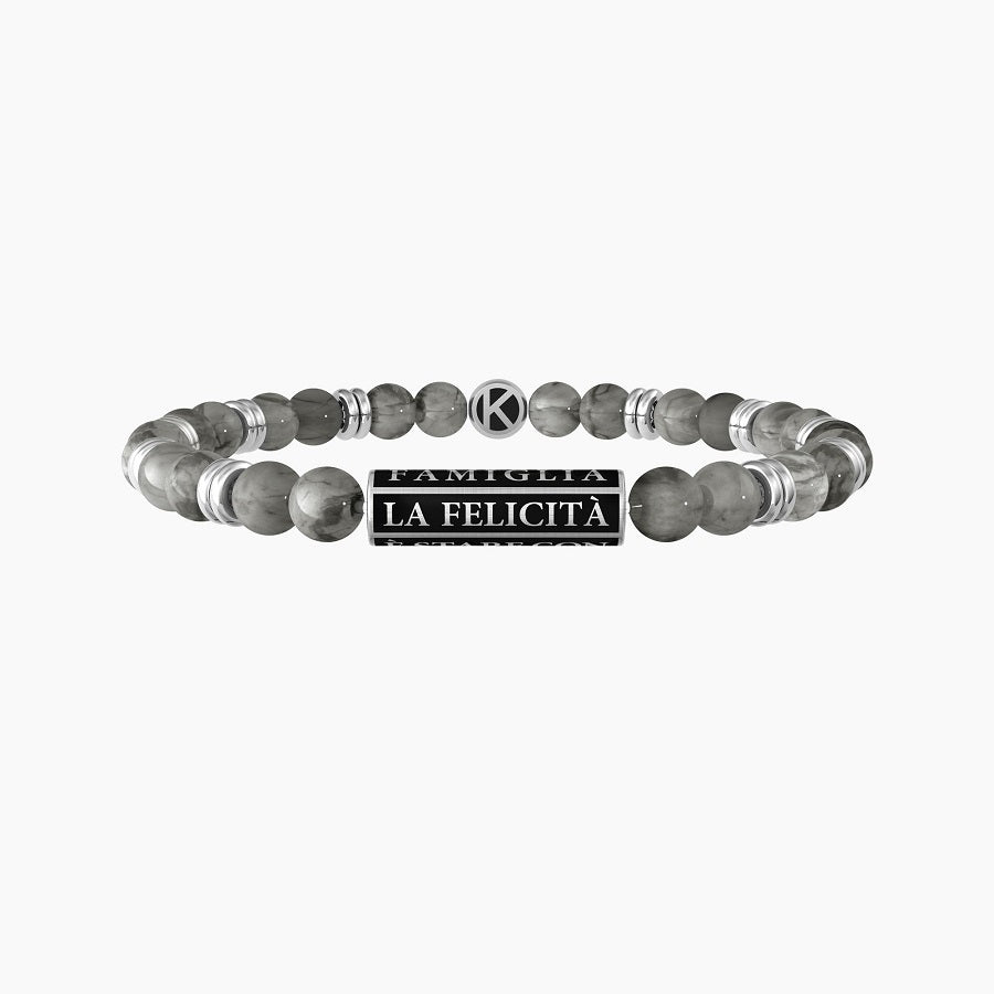 Pulsera De Hombre Con Ágata Gris Kidult 732047
