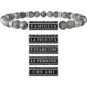 Pulsera De Hombre Con Ágata Gris Kidult 732047