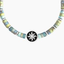 Carica l&#39;immagine nel visualizzatore di Gallery, Bracciale Elastico Da Uomo Con Cilindri In Diaspro Azzurro Alternati Kidult 732051
