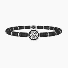 Cargar imagen en el visor de la galería, Pulsera elástica de hombre Kidult 732053 lava negra
