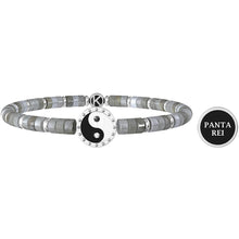 Cargar imagen en el visor de la galería, Pulsera De Hombre Elástica Con Ágata Gris Kidult 732055
