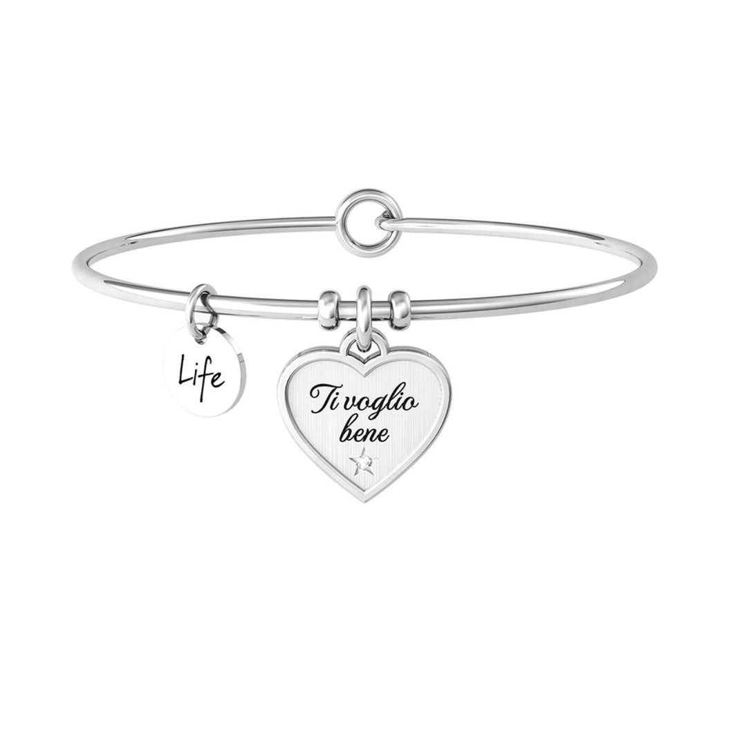 Bracciale rigido con ciondolo cuore Love Kidult 732076