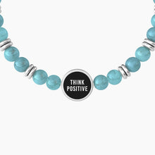 Cargar imagen en el visor de la galería, Pulsera de hombre con piedras turquesas y símbolo om Kidult 732079
