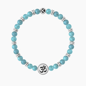 Pulsera de hombre con piedras turquesas y símbolo om Kidult 732079