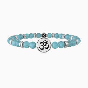 Pulsera de hombre con piedras turquesas y símbolo om Kidult 732079
