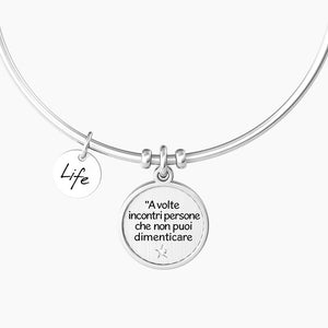 Bracciale Rigido Da Donna In Acciaio Con Ciondolo Amicizia Kidult  732083