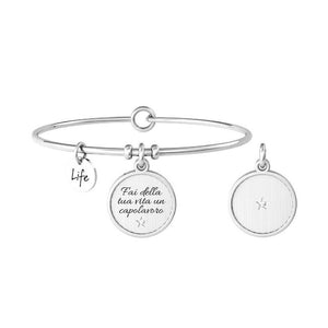 Bracciale da donna in acciaio con ciondolo tondo Philosophy Kidult 732090