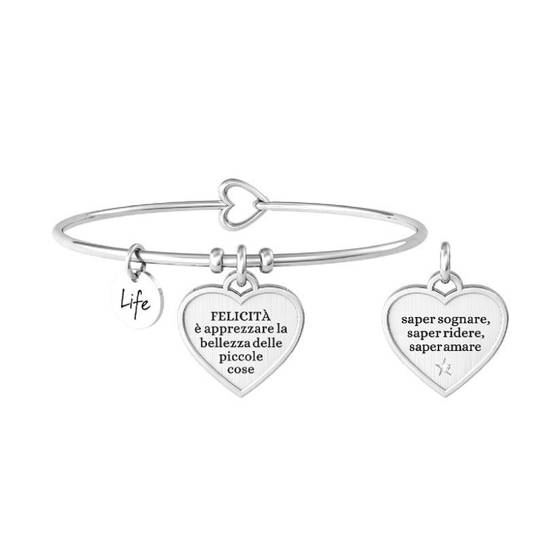 Bracciale rigido da donna con ciondolo a forma di cuore Philosophy  Kidult 732093