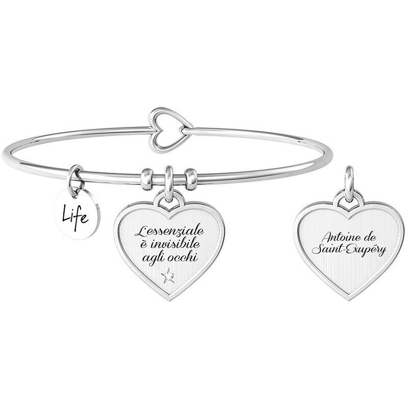 Bracciale rigido donna con ciondolo cuore Philosophy Kidult 732094