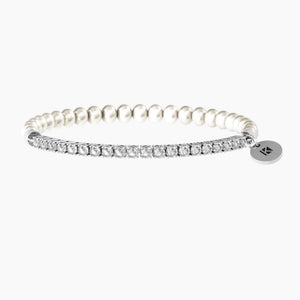 Bracciale elastico da donna tennis con perle naturali Kidult 732111