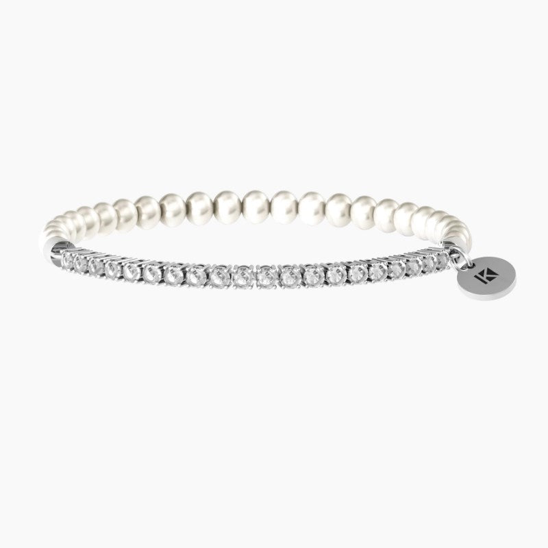 Bracciale elastico da donna tennis con perle naturali Kidult 732111