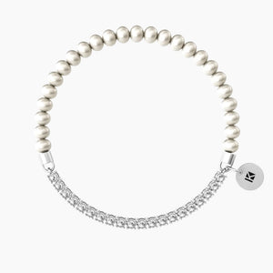 Bracciale elastico da donna tennis con perle naturali Kidult 732111