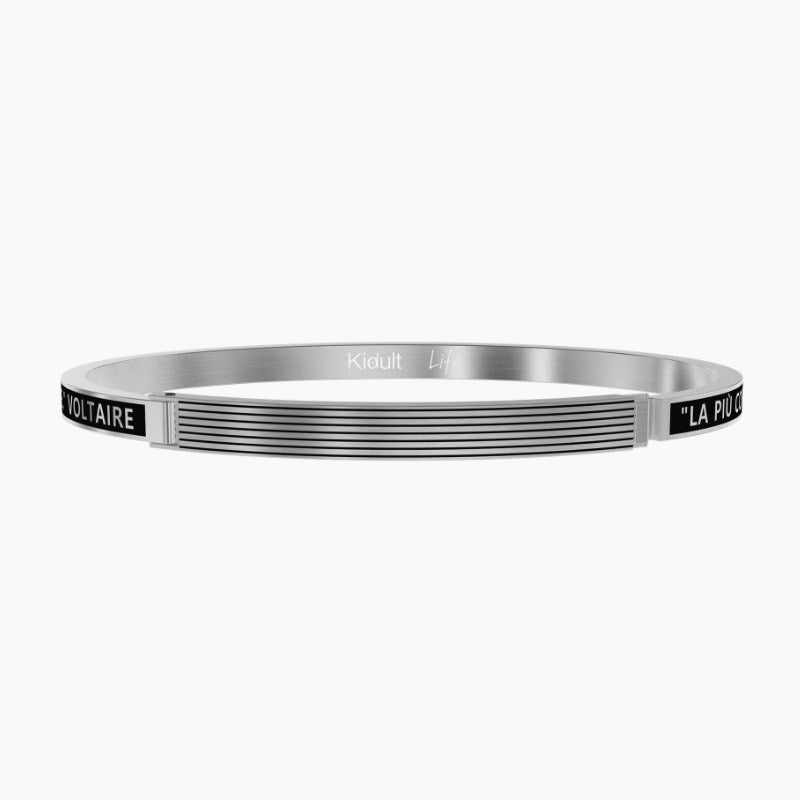 Pulsera rígida de acero para hombre Los más valientes... Kidult 732113