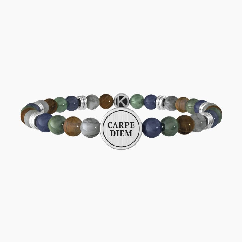 Pulsera elástica de hombre con piedras 