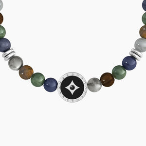 Pulsera elástica de hombre con piedras "carpe diem" Kidult 732118