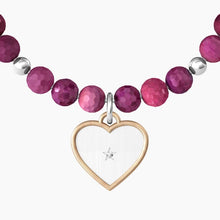 Carica l&#39;immagine nel visualizzatore di Gallery, Bracciale Da Donna elastico in agata fucsia Kidult 732127
