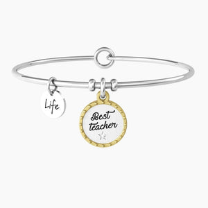Bracciale rigido da donna maestra con ciondolo Best Teacher Kidult 732135