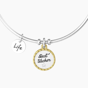 Bracciale rigido da donna maestra con ciondolo Best Teacher Kidult 732135
