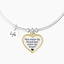 Load image into Gallery viewer, Sister women&#39;s rigid bracelet with heart pendant Kidult 732137
