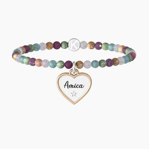 Bracciale da donna elastico amica con pietre multicolor Kidult 732141