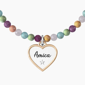 Bracciale da donna elastico amica con pietre multicolor Kidult 732141