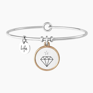 Bracciale rigido da donna amica con ciondolo tondo Kidult 732143