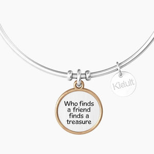 Bracciale rigido da donna amica con ciondolo tondo Kidult 732143