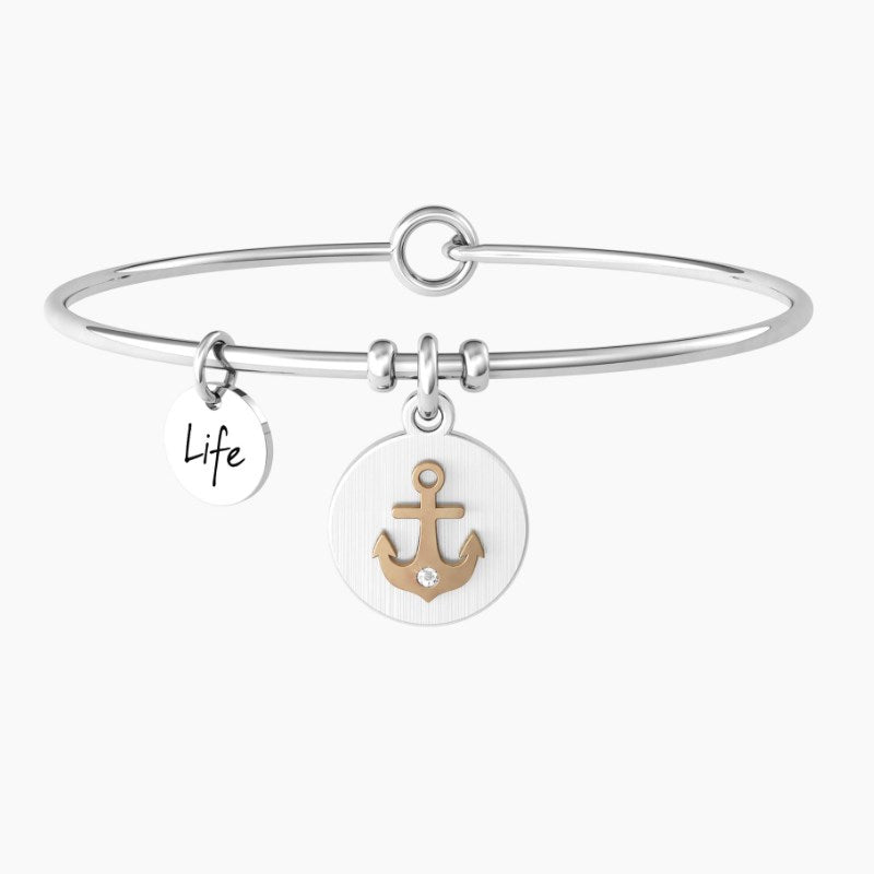 Bracciale rigido da donna con ancora Kidult 732145