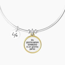 Carica l&#39;immagine nel visualizzatore di Gallery, Bracciale Da Donna In Acciaio Con Ciondolo Tondo Satinato Kidult 732150
