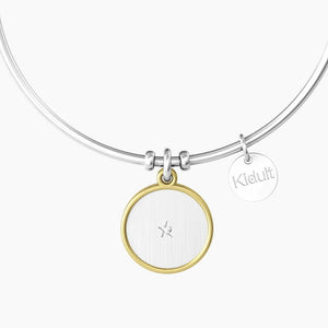 Bracciale Da Donna In Acciaio Con Ciondolo Tondo Satinato Kidult 732150