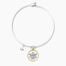 Carica l&#39;immagine nel visualizzatore di Gallery, Bracciale Da Donna In Acciaio Con Ciondolo Tondo Satinato Kidult 732150
